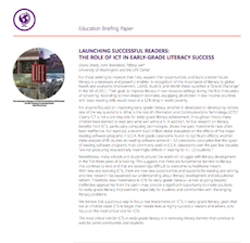 dsharp_report_cover Launching Successful Readers: The Role of ICT in Early-Grade Literacy Success